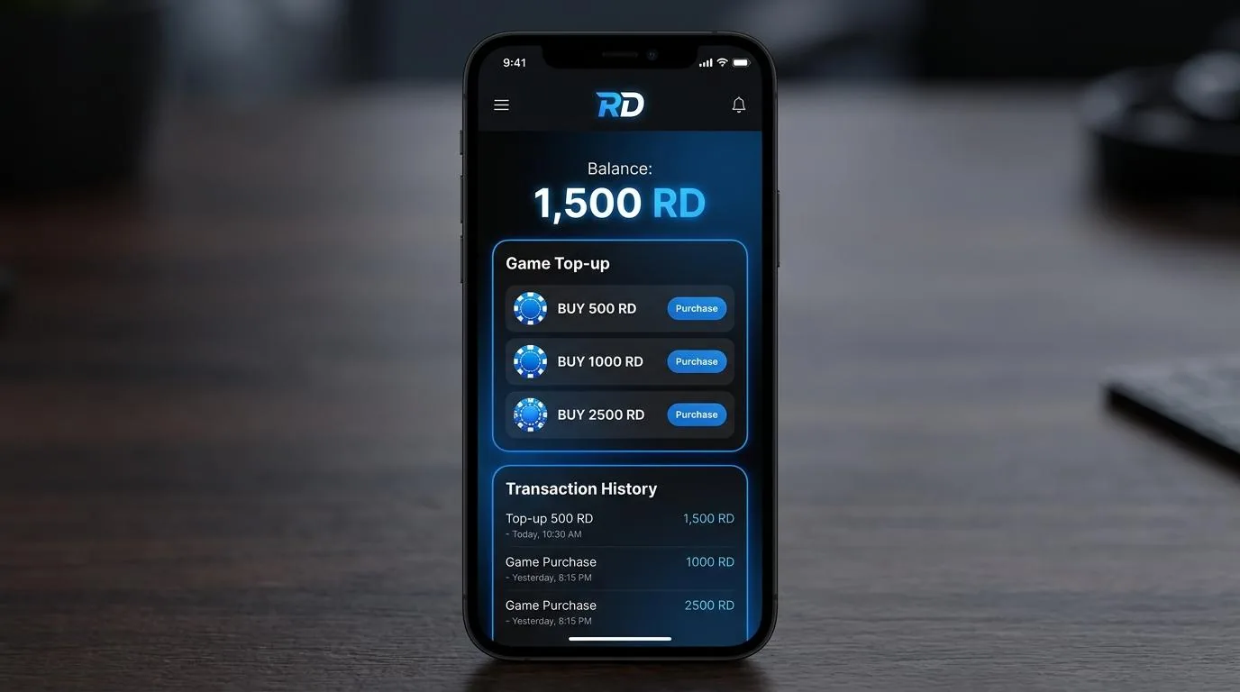 Screenshot topup game RD di Topup Domino RD Prima — chip & koin emas