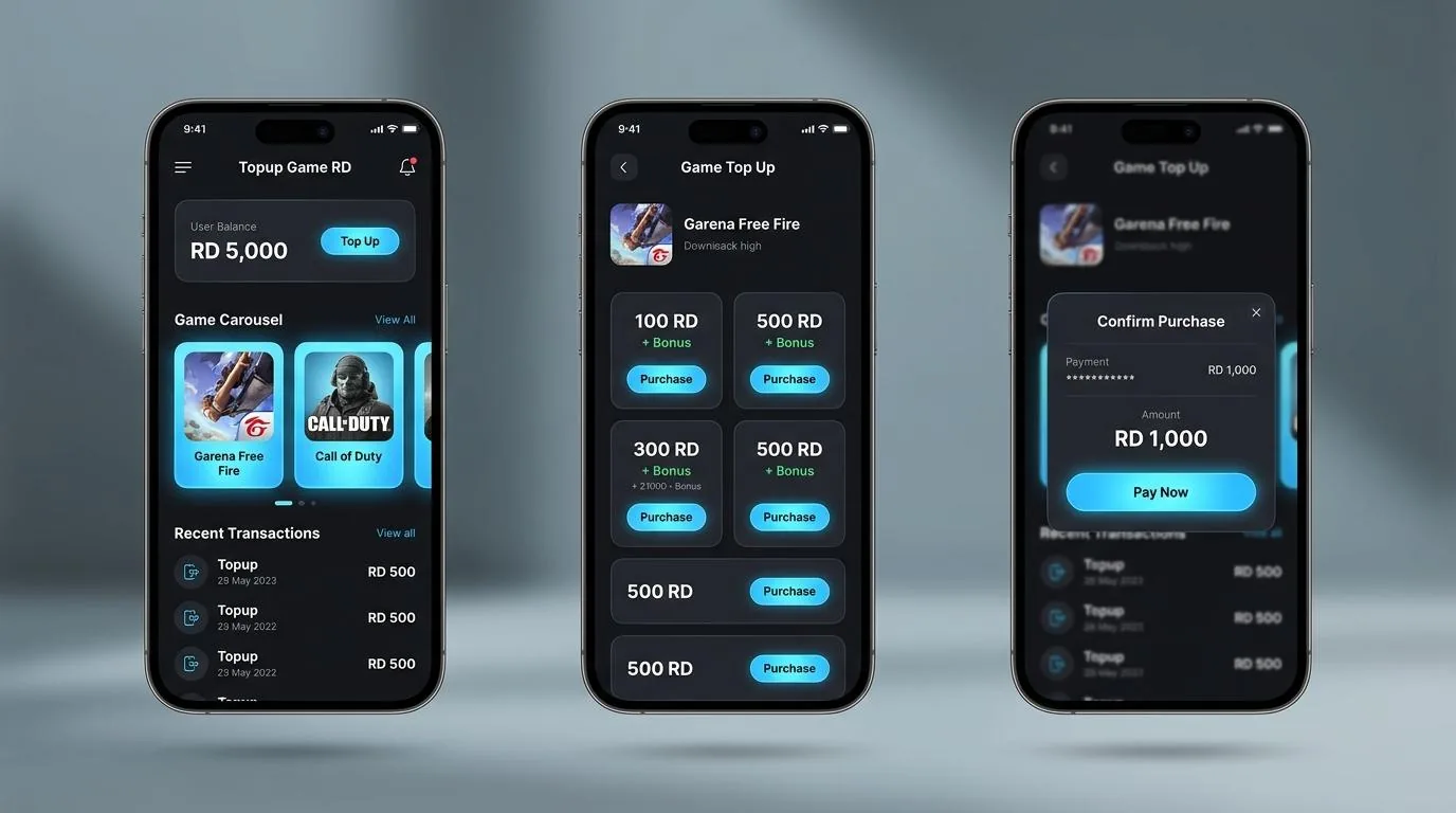 Screenshot topup game RD di Topup Domino RD Prima — chip & koin emas